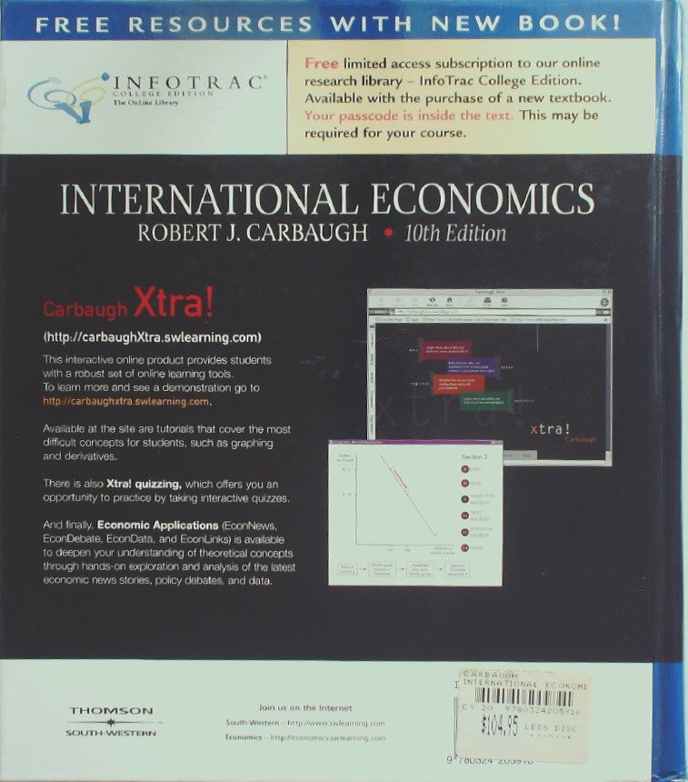 International Economics (with InfoTrac) (Available Titles CengageNOW)