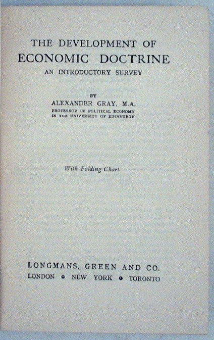 The Development of Economic Doctrine: An Introductory Survey
