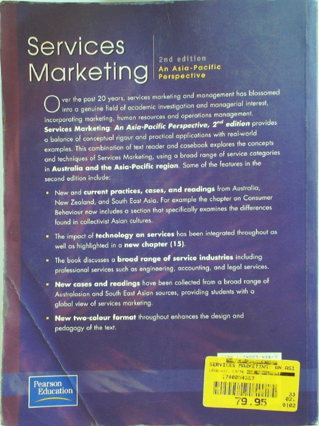 Services Marketing An Asia-Pacific Perspective