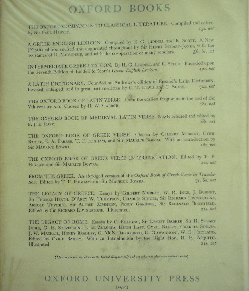 The Oxford Classical Dictionary