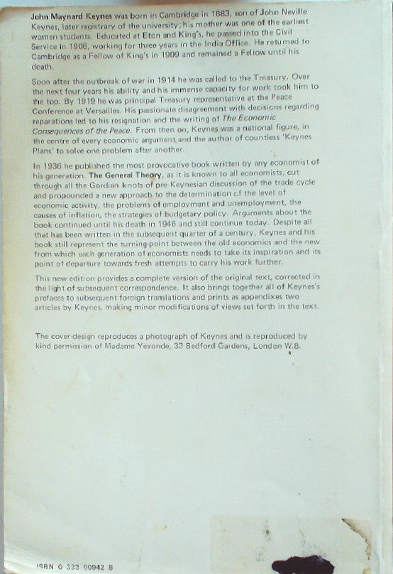 The Collected Writings of John Maynard Keynes: The General Theory of Employment,
