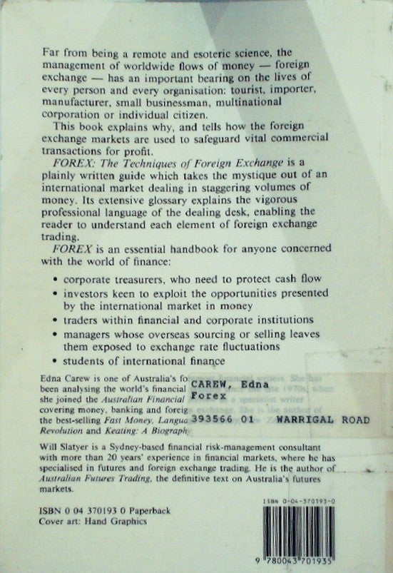 Forex: The Techniques of Foreign Exchange