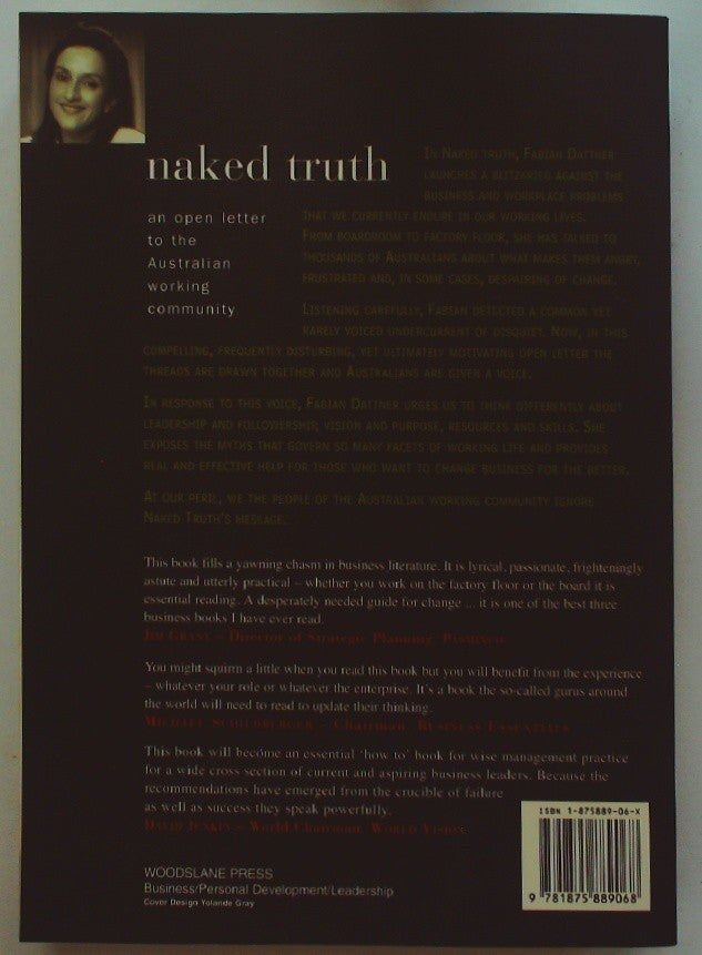 Naked Truth An Open Letter to the Australian Working Community